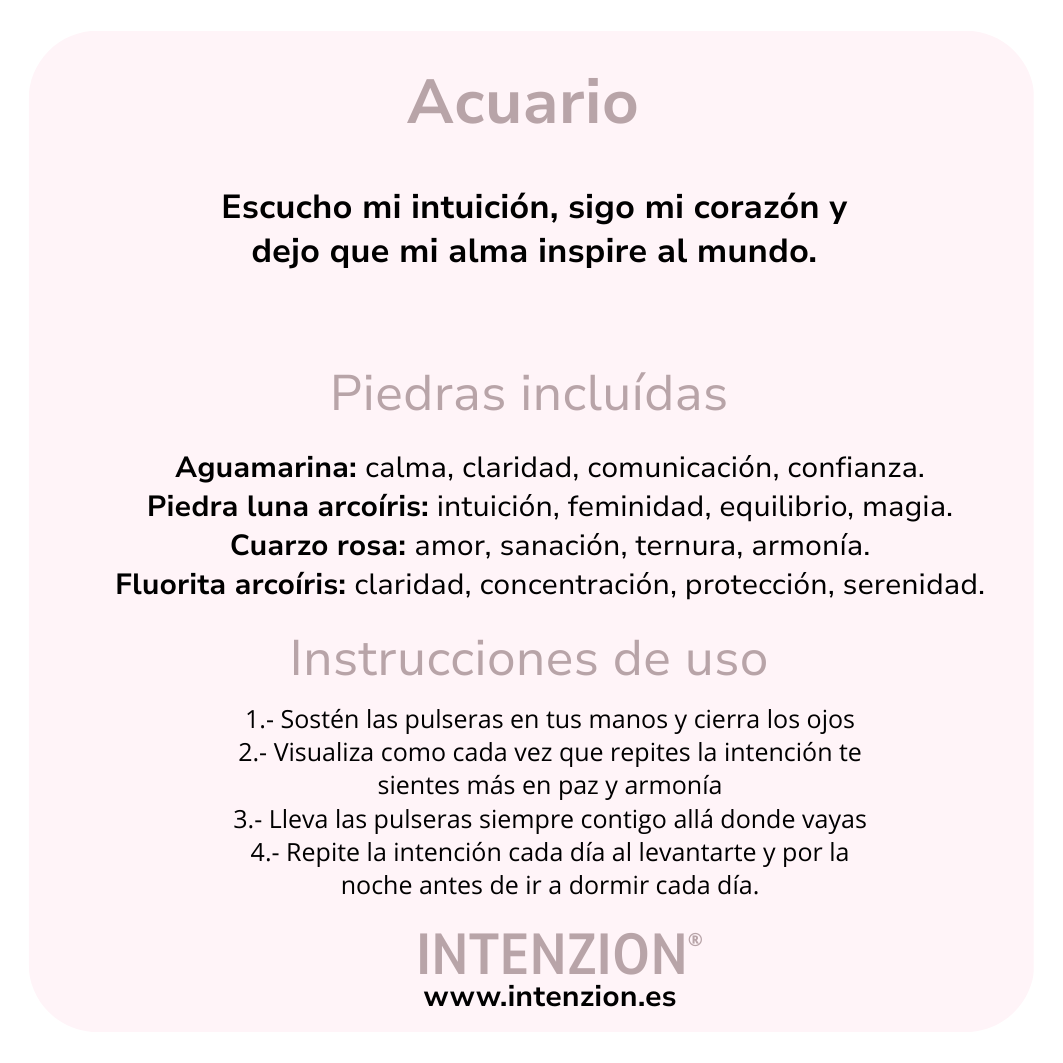 SET PULSERAS ACUARIO