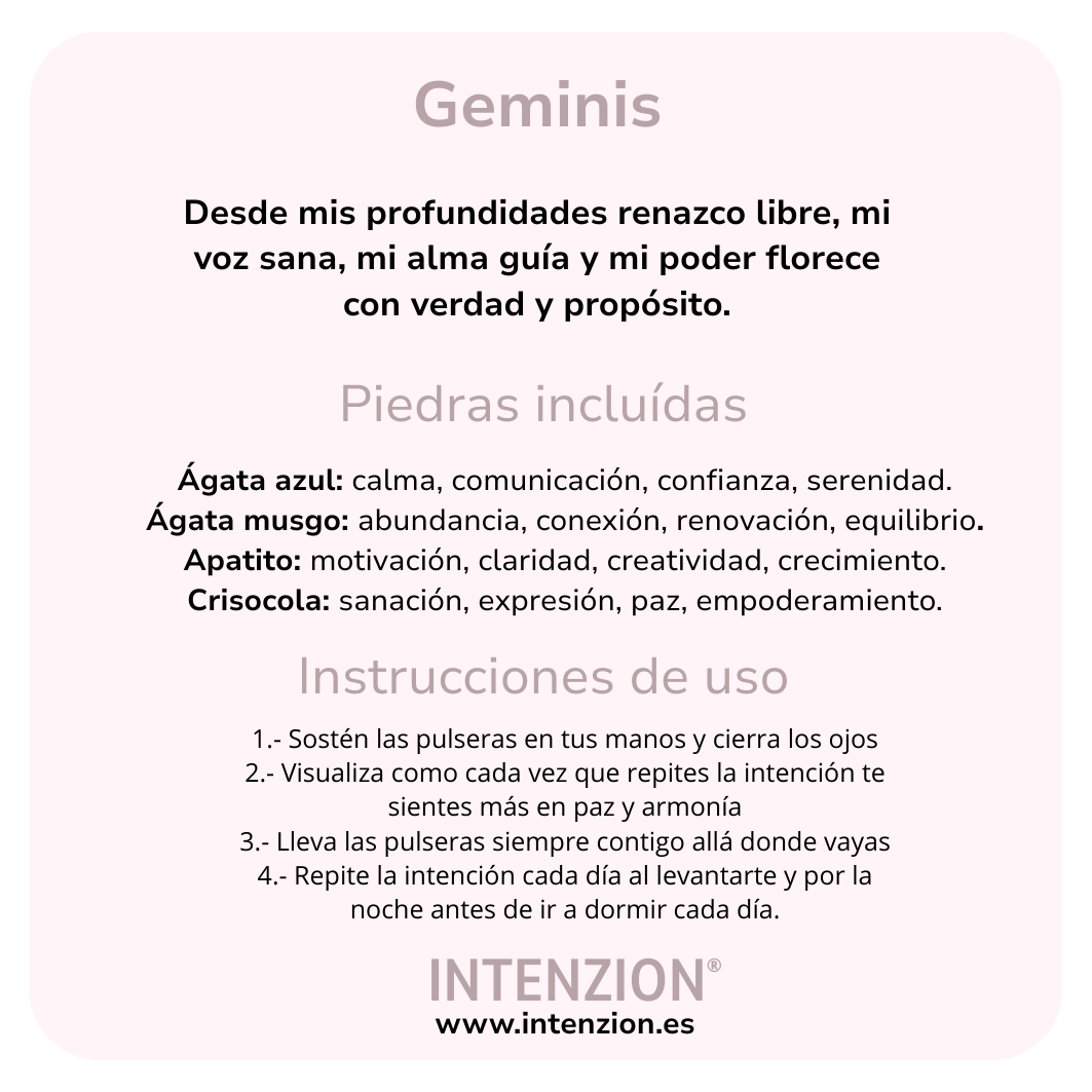 SET PULSERAS GEMINIS