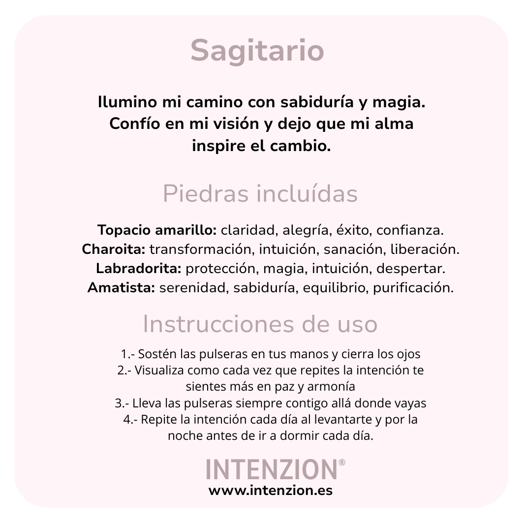 SET PULSERAS SAGITARIO