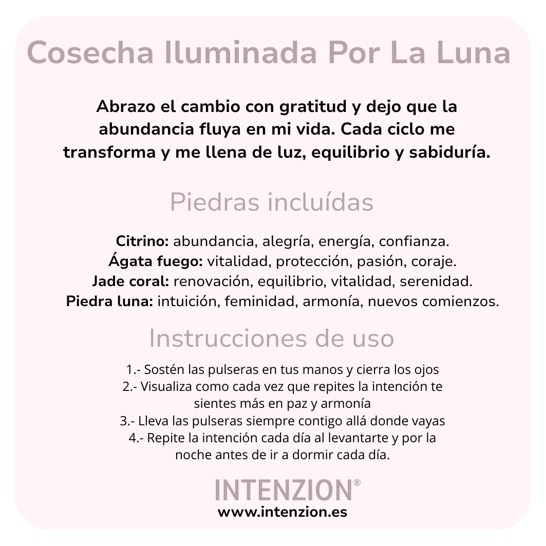 SET PULSERAS COSECHA ILUMINADA POR LA LUNA