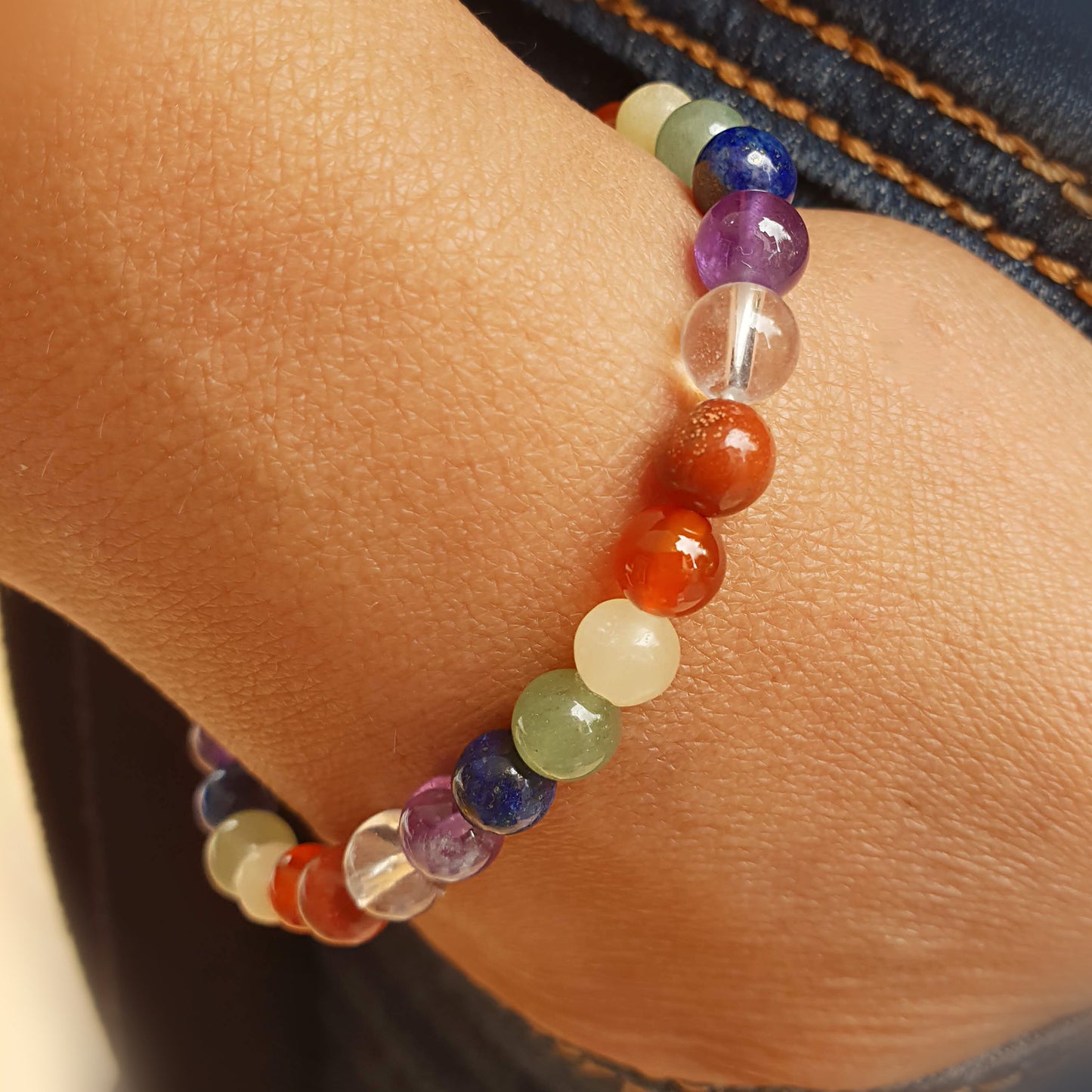 Armonía para tu Alma (pulsera 7 chakras bolas 6mm)