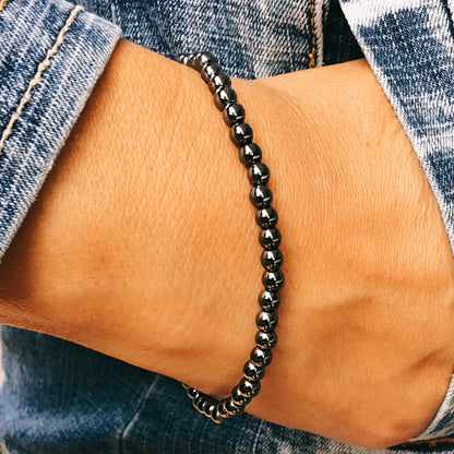 Protección energética contra envidia, ansiedad y malas vibras - Pulsera turmalina negra 4mm