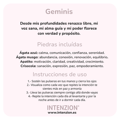 SET PULSERAS GEMINIS