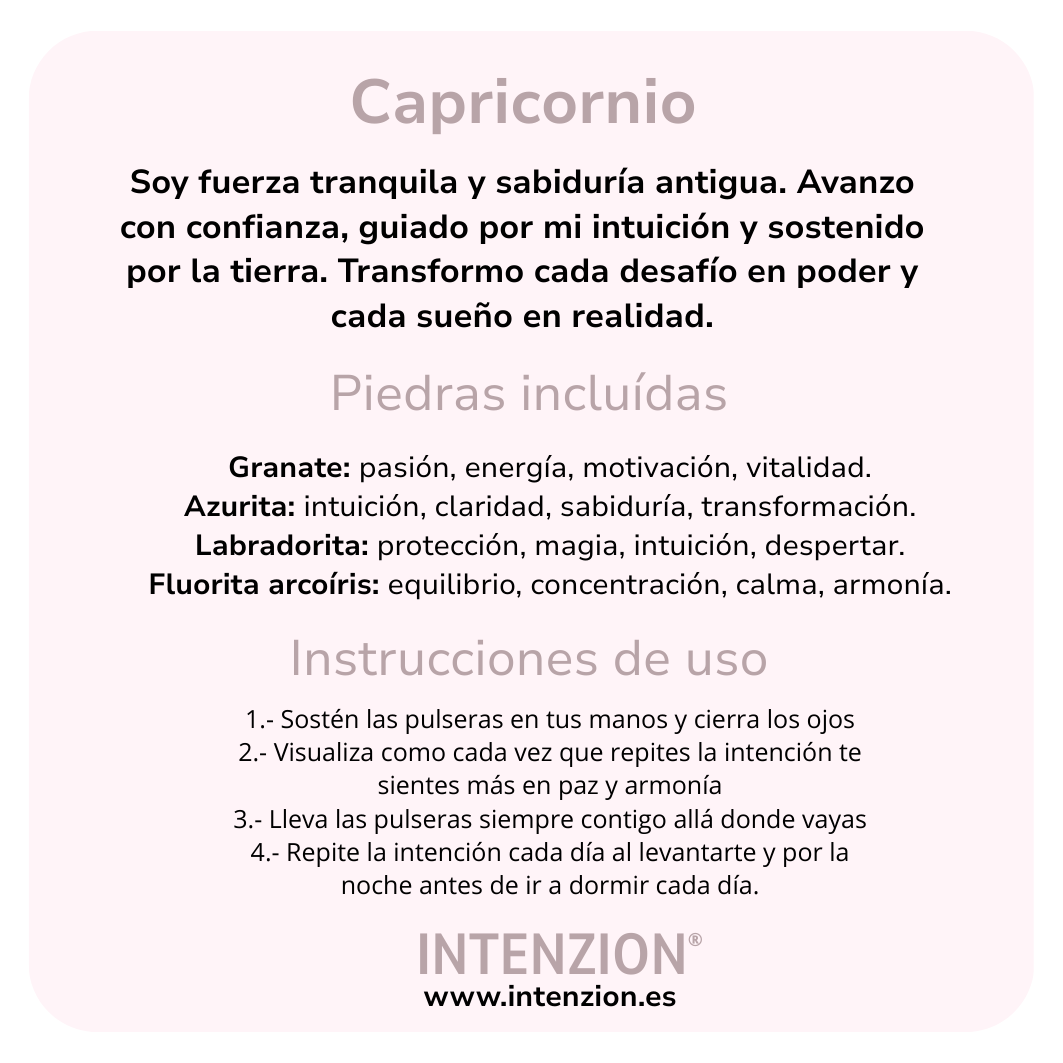 SET PULSERAS CAPRICORNIO