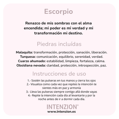 SET PULSERAS ESCORPIO