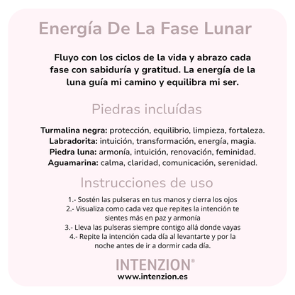SET PULSERAS ENERGÍA DE LA FASE LUNAR