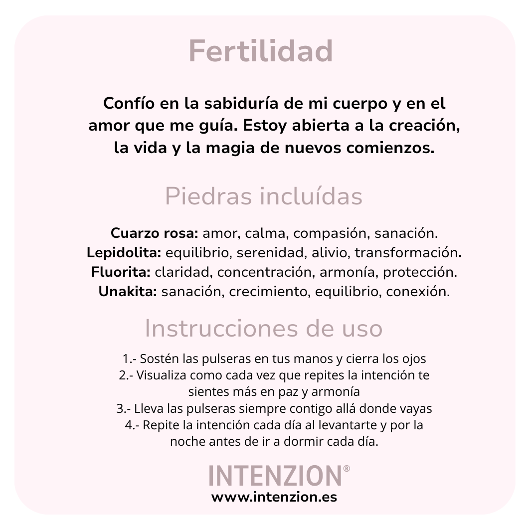 SET PULSERAS FERTILIDAD
