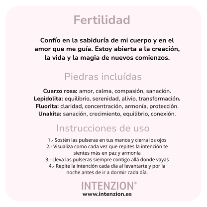 SET PULSERAS FERTILIDAD