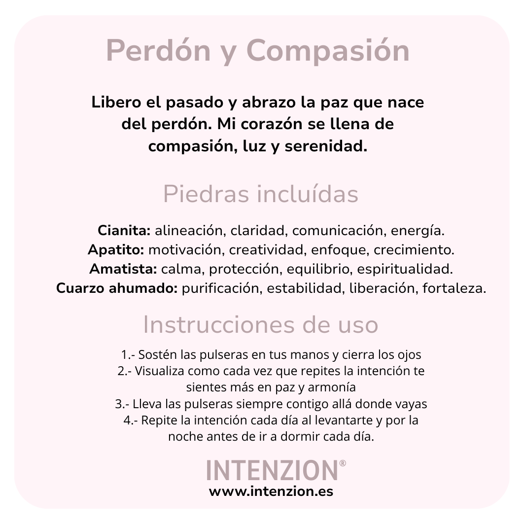 SET PULSERAS PERDON Y COMPASION