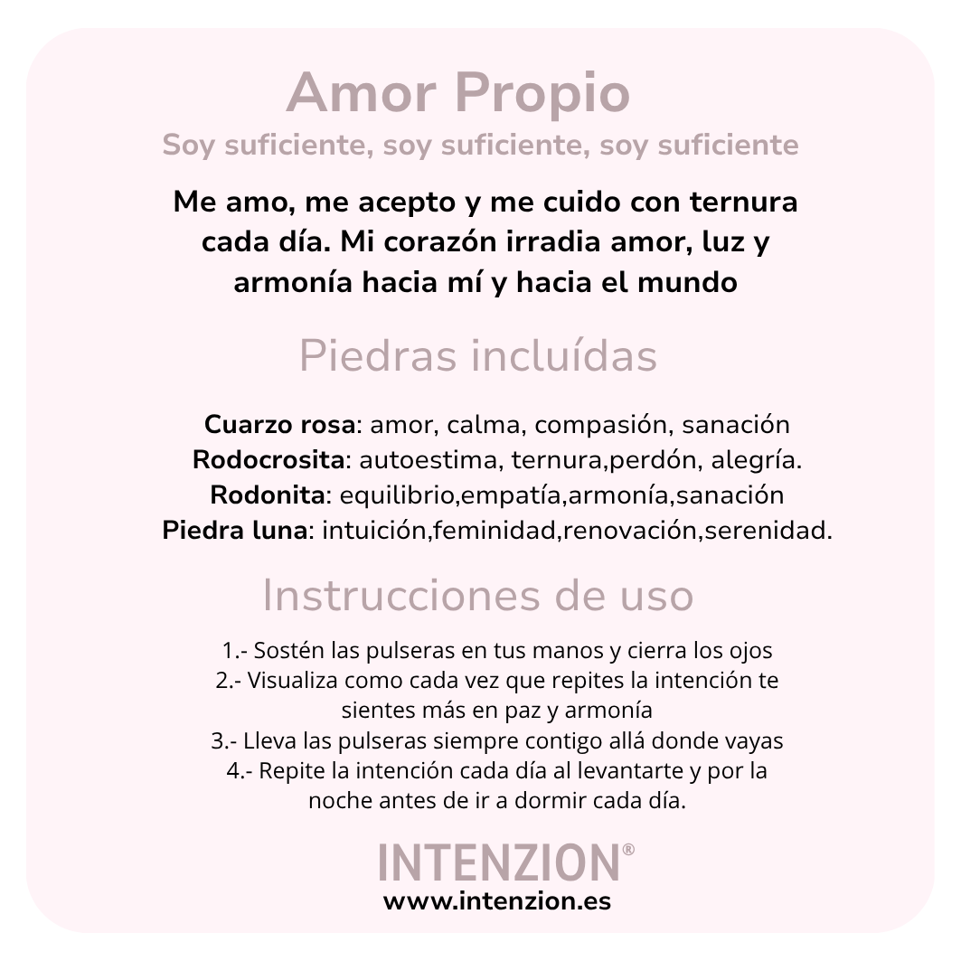 SET PULSERAS AMOR PROPIO Y ACEPTACIÓN