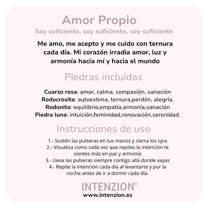 SET PULSERAS AMOR PROPIO Y ACEPTACIÓN