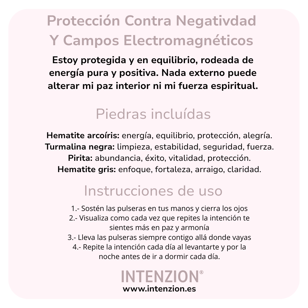 SET PULSERAS PROTECCION CONTRA NEGATIVIDAD Y CAMPOS ELECTROMAGNETICOS