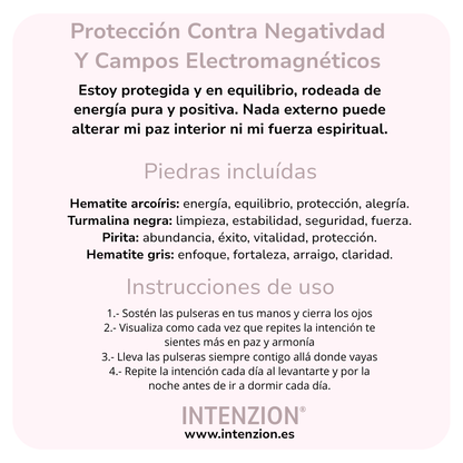 SET PULSERAS PROTECCION CONTRA NEGATIVIDAD Y CAMPOS ELECTROMAGNETICOS