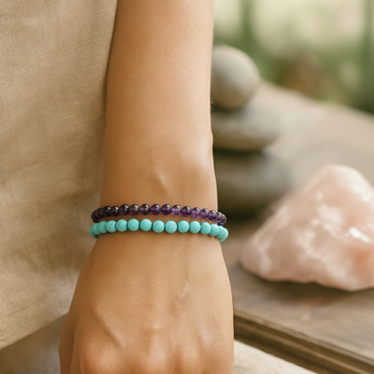 SET PULSERAS CALMA, CLARIDAD Y ARMONIA